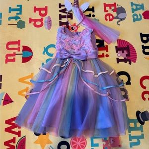 Girl Unicorn costume dress 6-7